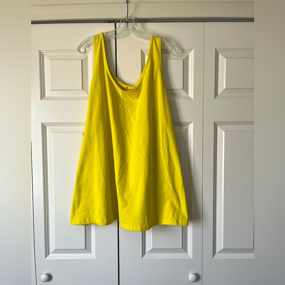 Women’s Plus Sized Yellow Tank Top 4X